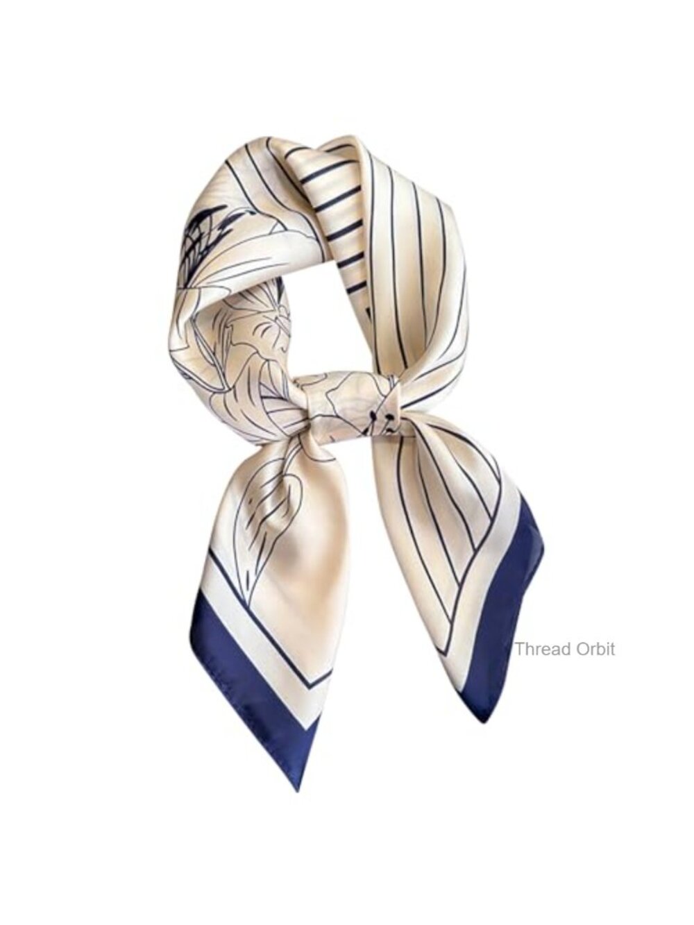 Silk Feeling Satin Hair Scarf Bandana 27.5" Square Lightweight Head Wrap